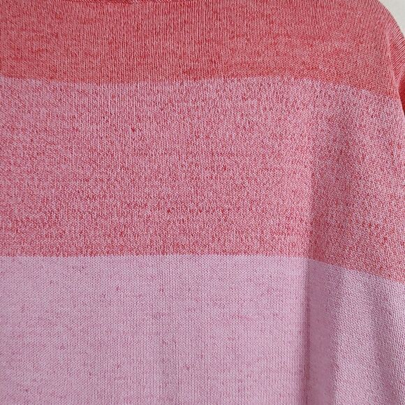 T by Talbot's Pink Large Ombre Stripe Cotton Sweater Top Size XLP - Picture 9 of 11